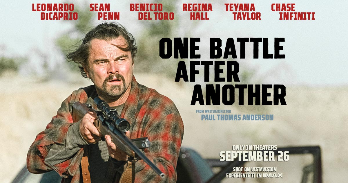 One Battle After Another Leonardo DiCaprio promotional image
